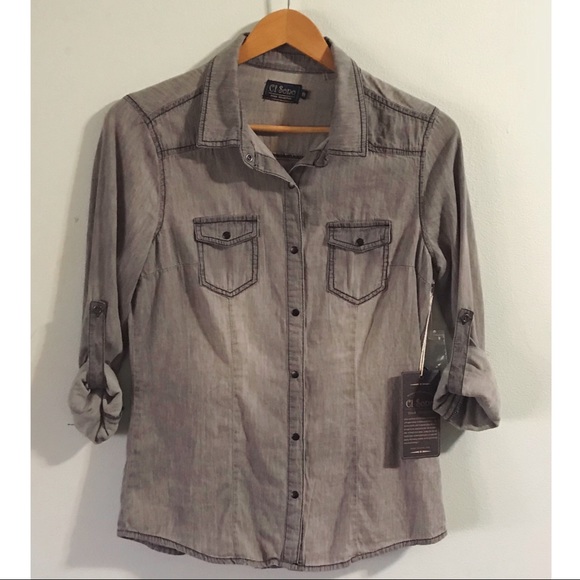 Ci Sono Tops - NEVER USED Ci Sono denim collection buttondown top